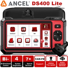 ANCEL DS400 Lite Bi-directional Diagnostic Tool OBD2 Scanner ABS SRS ENG TCM FCA