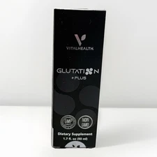 VitalHealth Glutation + Plus 1.7 oz Sealed Exp 06/2026