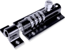 4-Digit Combination Sliding Bolt Gate Lock Secure Gates Sheds Windows Doors