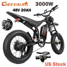 3000W Electric Dirt Bike 48V 20Ah Electric Bike 20*4in Fat E-Mountain Bike 45KMH