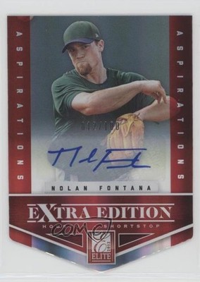 2012 Elite Extra Edition Aspirations Die-Cut Signatures Nolan Fontana Auto n1u