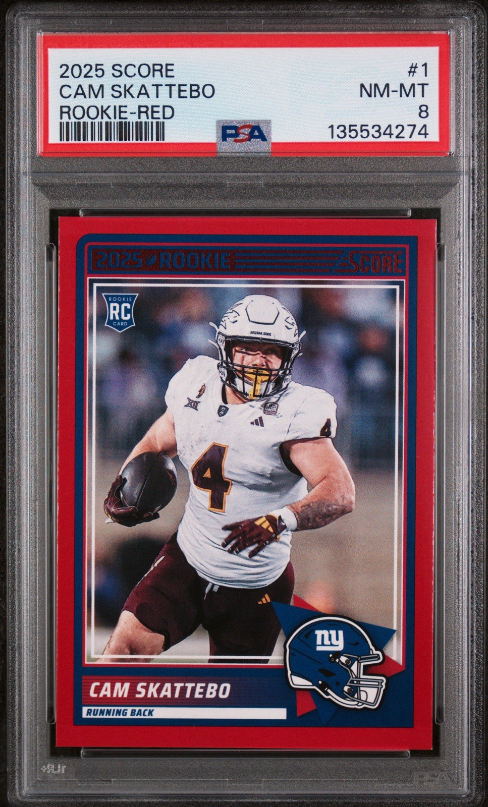 Cam Skattebo Panini Score #1 Rookie-Red