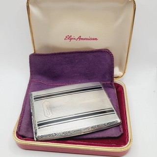 Portasigarette vintage Elgin americano argento sterling art deco 95 86 g