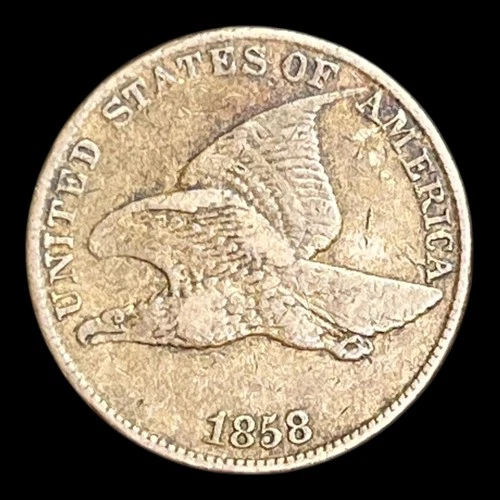 1858 Flying Eagle Cent, VF+