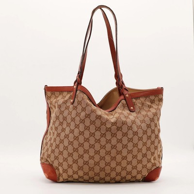 Gucci Tasche Tote Shopper Canvas Monogrammiert Beige Vintage Original