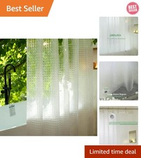 Heavy Duty 80 Inch EVA Shower Curtain Liner - Crystal Clear  Magnetic Closure