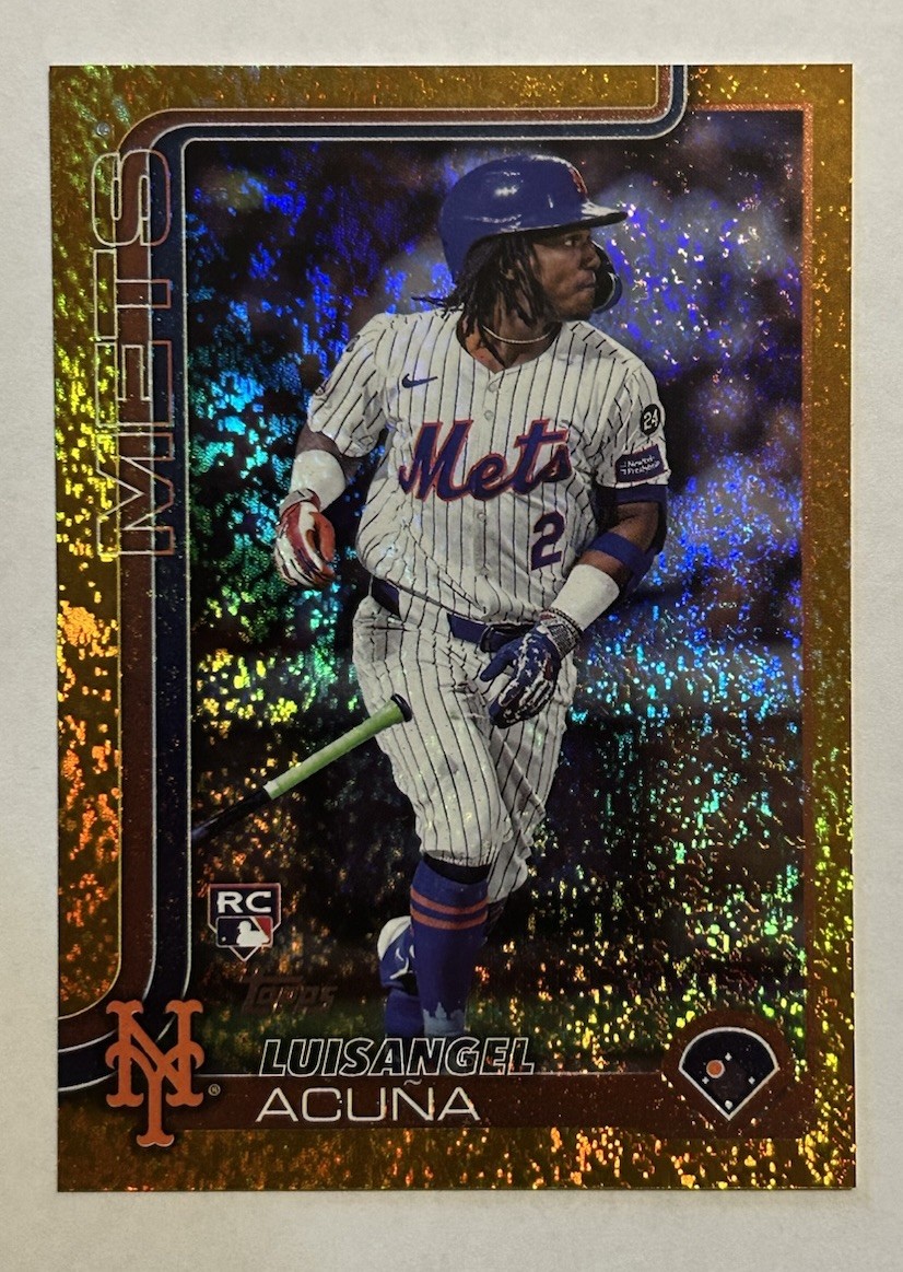 Luisangel Acuna 2025 Topps Chrome #56 Gold Refractor /50 (RC) NM New York Mets