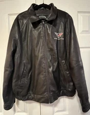 Mid America Design By Reed Corvette Bomber Jacket XL Black Leather *READ*