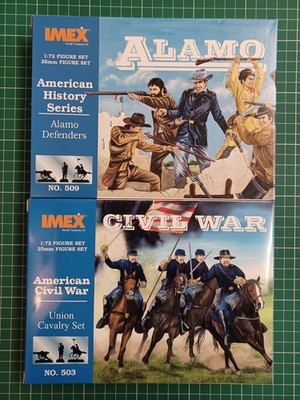 Imex Alamo Defenders & ACW Union Cavalry im Maßstab 1:72 (gebraucht, mit Boxen).