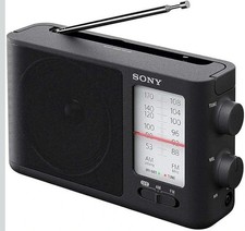 RADIO FM/AM PORTÁTIL SINTONIZACIÓN ANALÓGICA SONY ICF506 CON BATERÍA/ALIMENTACIÓN AC - NUEVO