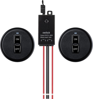 12V Wireless Mini Remote Control Switch, DC 12V/24V/48V/10A Relay with 328FT Lon