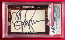 JESSICA SIMPSON 2021 LEAF POP CENTURY CUT AUTO AUTOGRAPH SIGNATURE SP CARD PSA 9