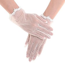 Bridal Gloves: Flower Embroidery  Pearl Wedding Gloves Japan