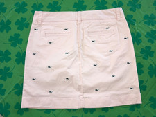 Vineyard Vines Pink Embroidered Whale Logo Chino Skirt Size 2