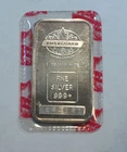ENGELHARD  1 Ounce Silver Bar - Bull logo  in original plastic  - Maple Leaf