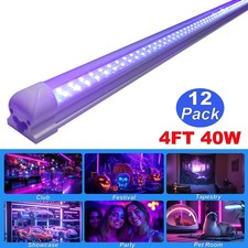 4 Ft UV Led Black Light Bar Creat Dramatic Atmosphere for Glow in the Dark Party