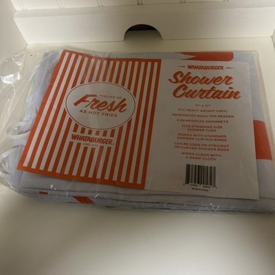 Whataburger Feeling Fresh As Hot Fries Shower Curtain 71  X 71  PVC Vinyl