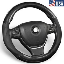 15 For Mazda Carbon Fiber Car Steering Wheel Cover Black Anti-skid Accessories 15 For Mazda Carbon Fiber Car Steering Wheel Cover Black Anti-skid Accessories
