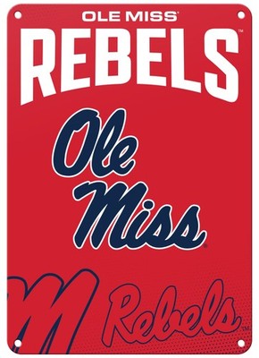 Mississippi Rebels ''Ole Miss'' 7''x10'' College Wall Decor Metal Sign