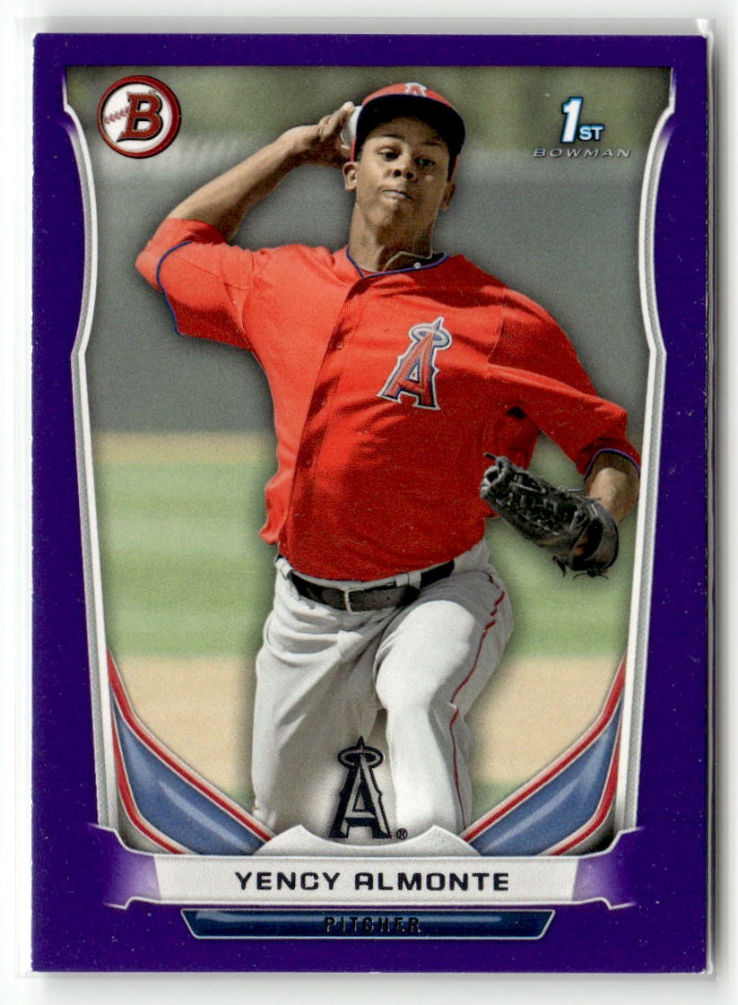 2014 Bowman #BP93 Yency Almonte Prospects Purple