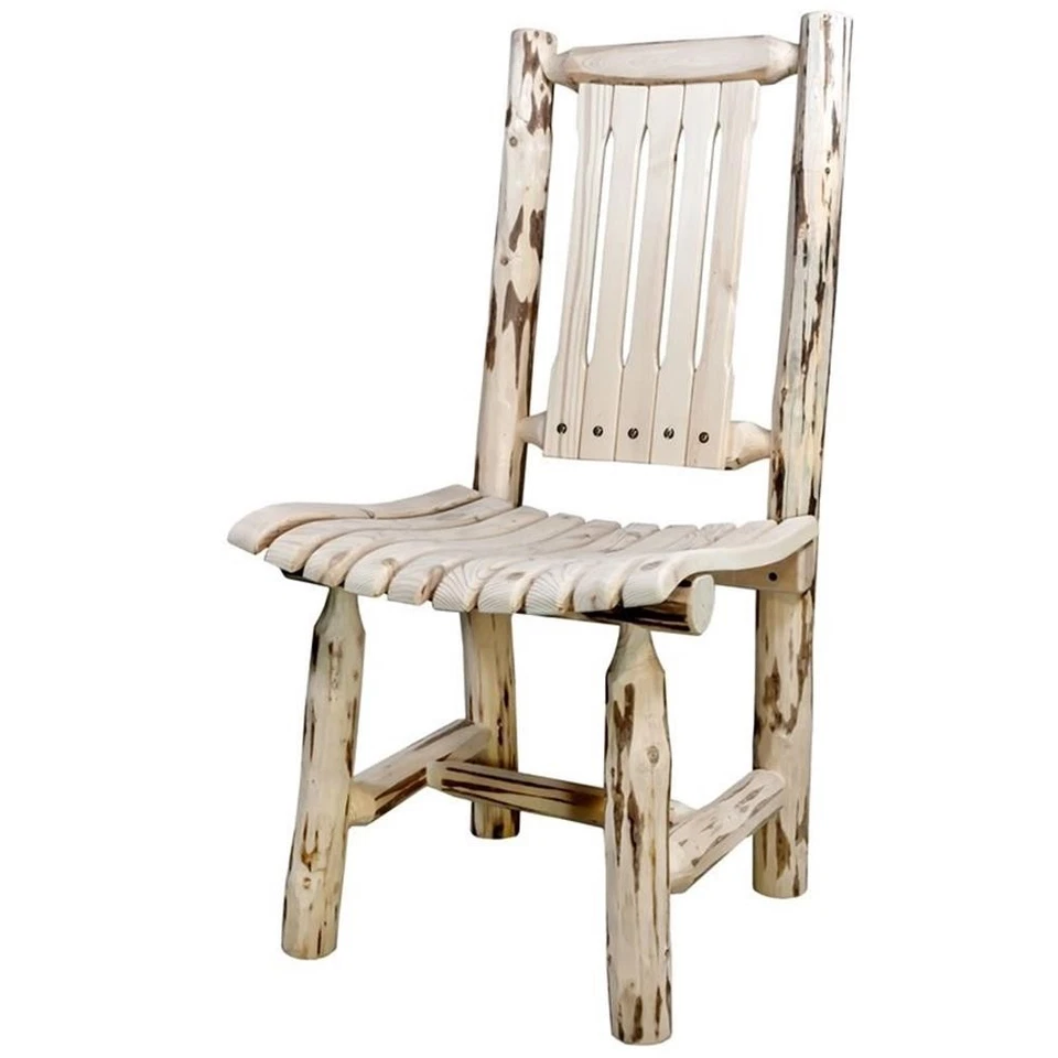 Montana Woodworks 18" Handcrafted Transitional Wood Patio Chair in Natural - Image 2 of 2