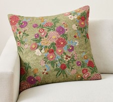 Audrina Floral Embroidered Pillow Cover