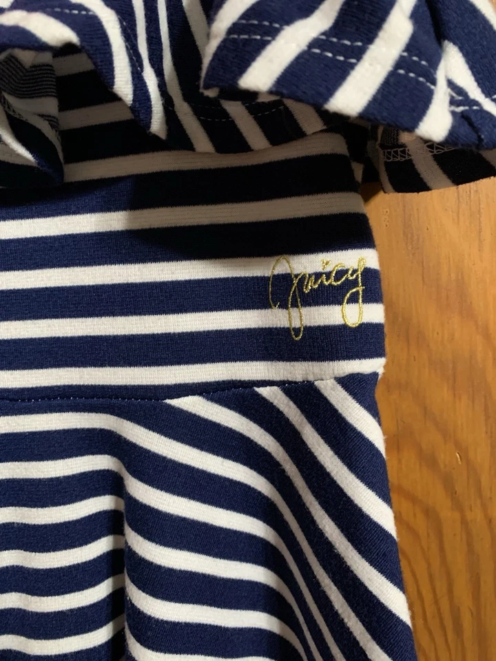 Juicy Couture девочек темно-синий и розовый размер 6 X платье - Изображение 2 из 4