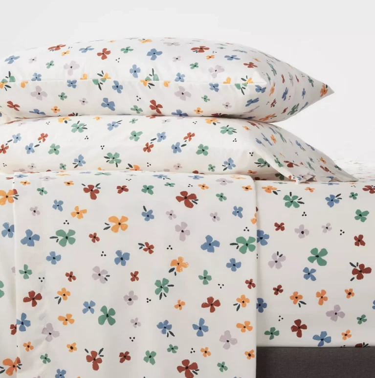Twin Twin XL Printed Microfiber Sheet Set Floral Room Essentials