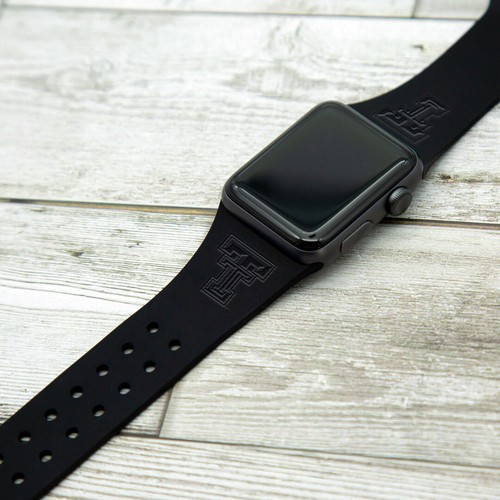 Texas Tech Red Raiders Engraved Silicone Watch Band for Apple Watch - Picture 6 of 13