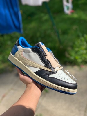 Air Jordan 1 Low Og Travis Scott X Fragment Uk10 Ebay