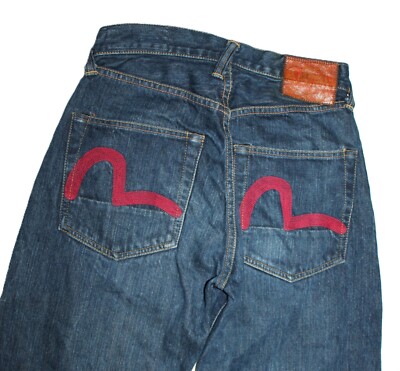 YAMANE EVISU HERREN  STRAIGHT FIT JEANS , EHER 30/28 W30 L28