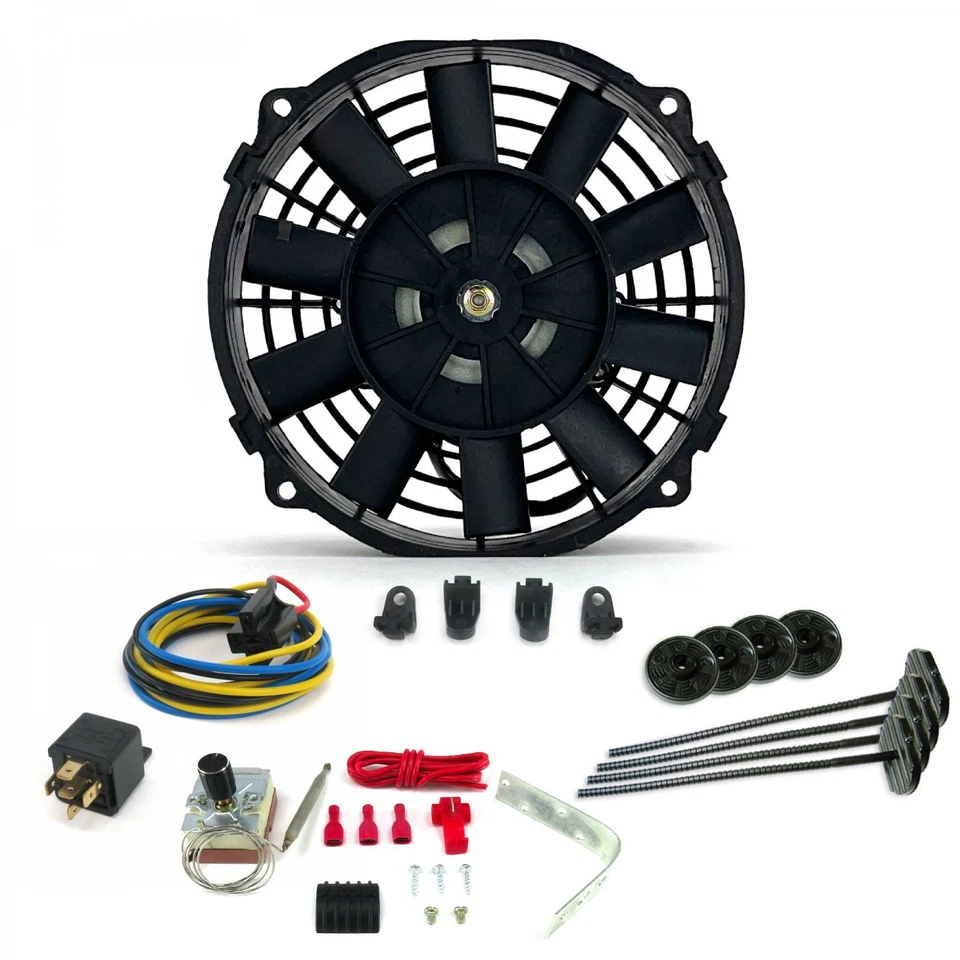 Zirgo Super Cool Pac 8" Straight Blade Fan w/ Adjustable Temp Sensor, Relay Kit - Image 2 of 4