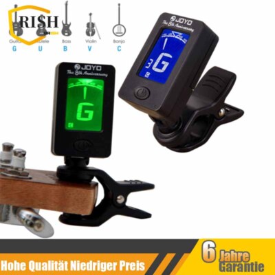 LCD Clip On Chromatische Akustische E-Gitarre Bass Ukulele Banjo Violin Tuner DE