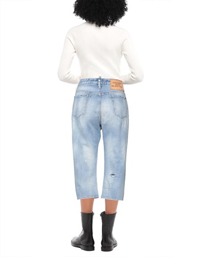 RRP€600 DSQUARED2 Kawaii Jeans IT38 US2 UK6 XS Cropped Faded Distressed Dirty - Picture 2 of 5
