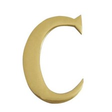 New 3" / 76mm Solid Brass Self Adhesive Letters and Numbers for House signs