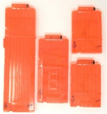 Nerf Accessories Lot of 4 N-Strike 6 - 10 - 18 Ammo Dart Magazine Clips