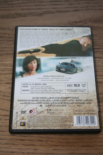 Ein Quantum Trost James Bond Agent 007 Daniel Craig German 2008 DVD Solace - Bild 2 von 3