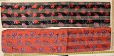 (1541J10) You are bidding on a red and a black Red Hat Society elongated scarf.