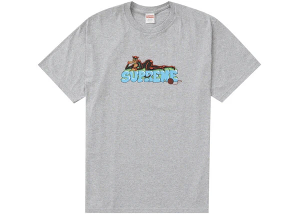 Taille XL   T shirt Supreme Catwoman gris bruyère gris bruyère 