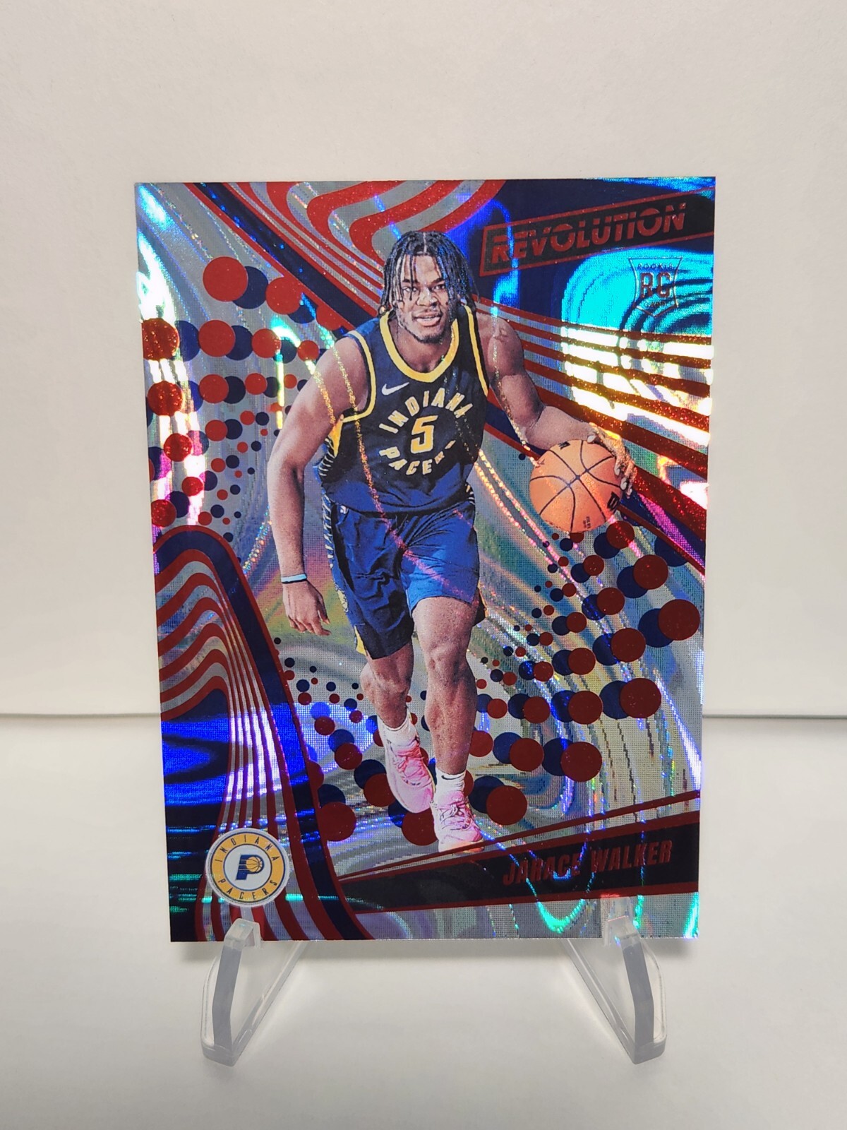 Jarace Walker 2023-24 Panini Revolution Red Swirl /199 Rookie RC #112 Pacers SP