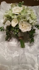 Bridal Bouquet, Calla Lilies Creamy Roses, Hydrangea Greenery, Wedding Flowers
