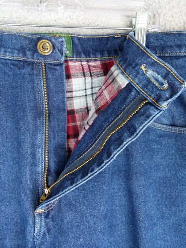 Cabelas Roughneck Mens 38x30 Dark Wash Flannel-lined Jeans 901285B - Picture 4 of 9