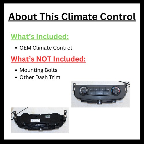 Climate Control Front Without Ventilated Seats 16-20 ENVISION 134436 - Picture 4 of 14