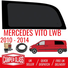 Mercedes Vito LWB 10-14 Passenger Side Fixed Rear Quarter Window & Fitting Kit