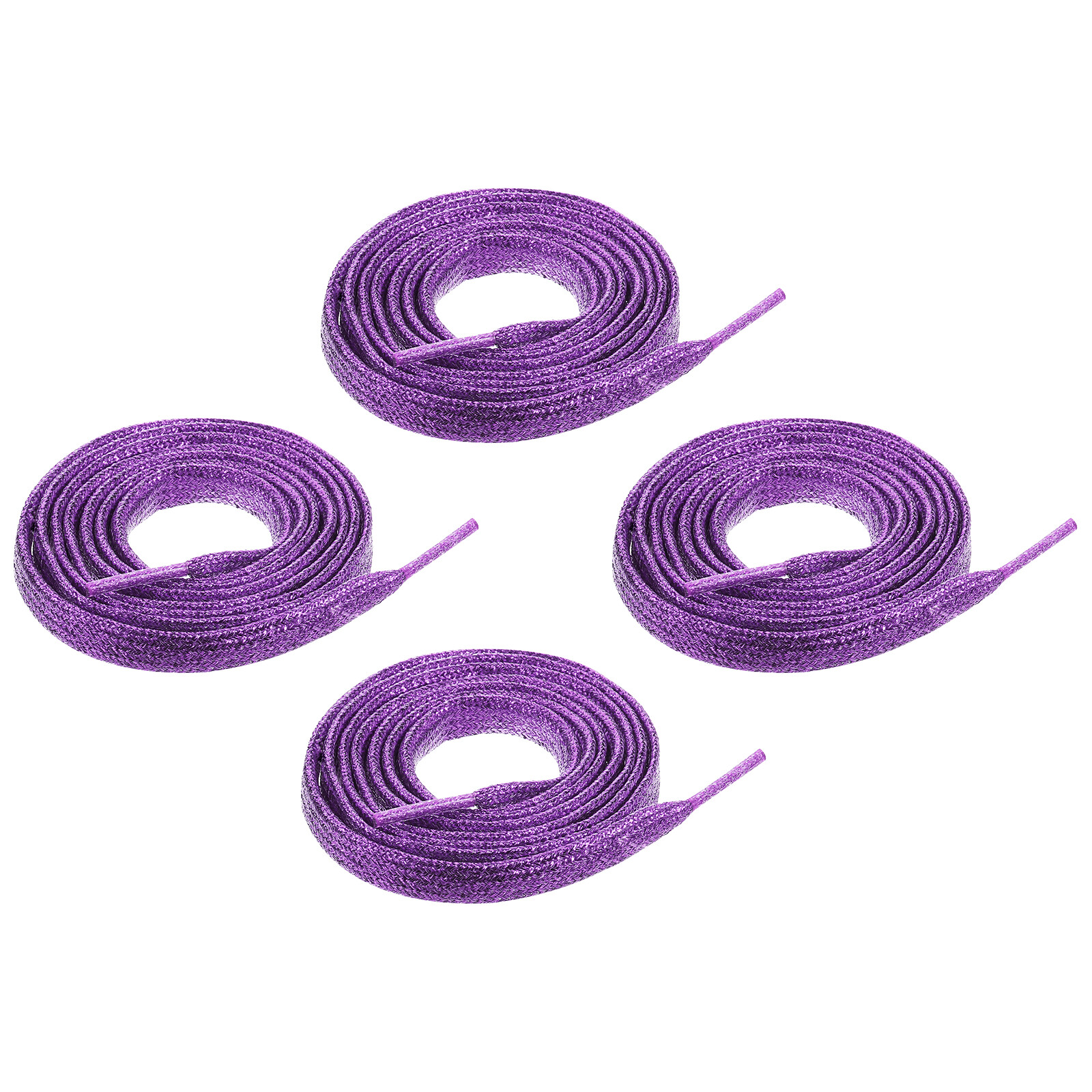 APL 2 Paia Lacci per Scarpe da Ginnastica 51" Lucidi Piatti Scintillanti Metallizzati Viola