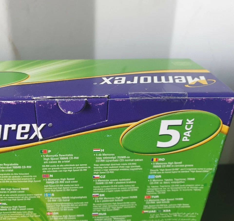 Memorex 700MB 80 Minute Blank CD-RW x 10 - 1 Box Sealed - 8x - 12x - NEW - Image 3 of 4