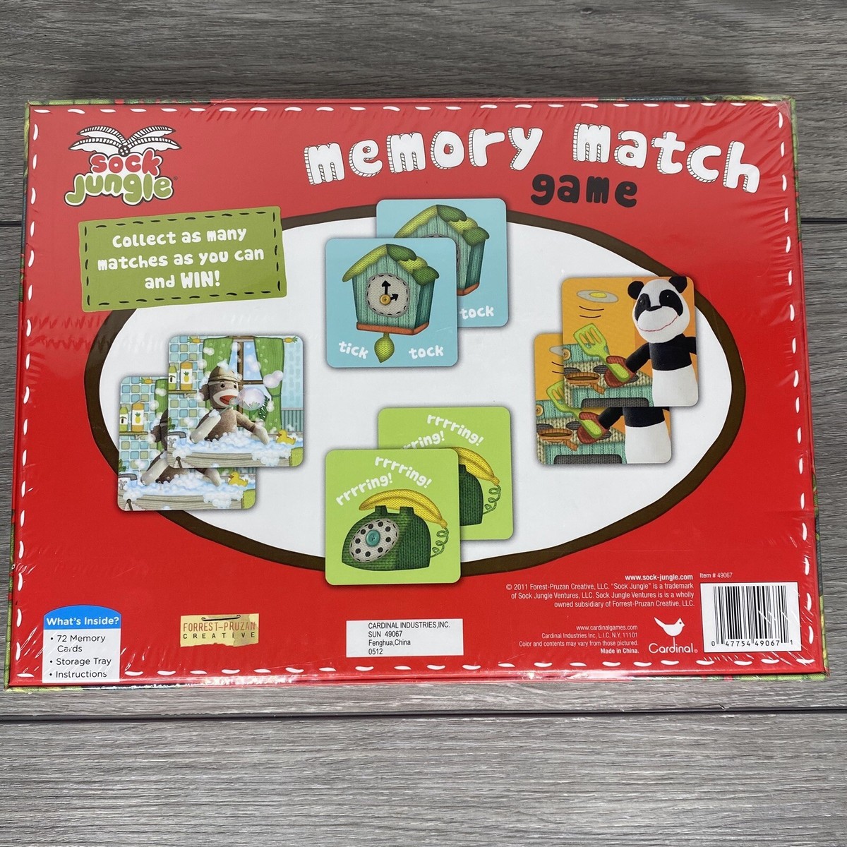 NEW Hard to Find Sock Jungle Memory Match Game Features Sock