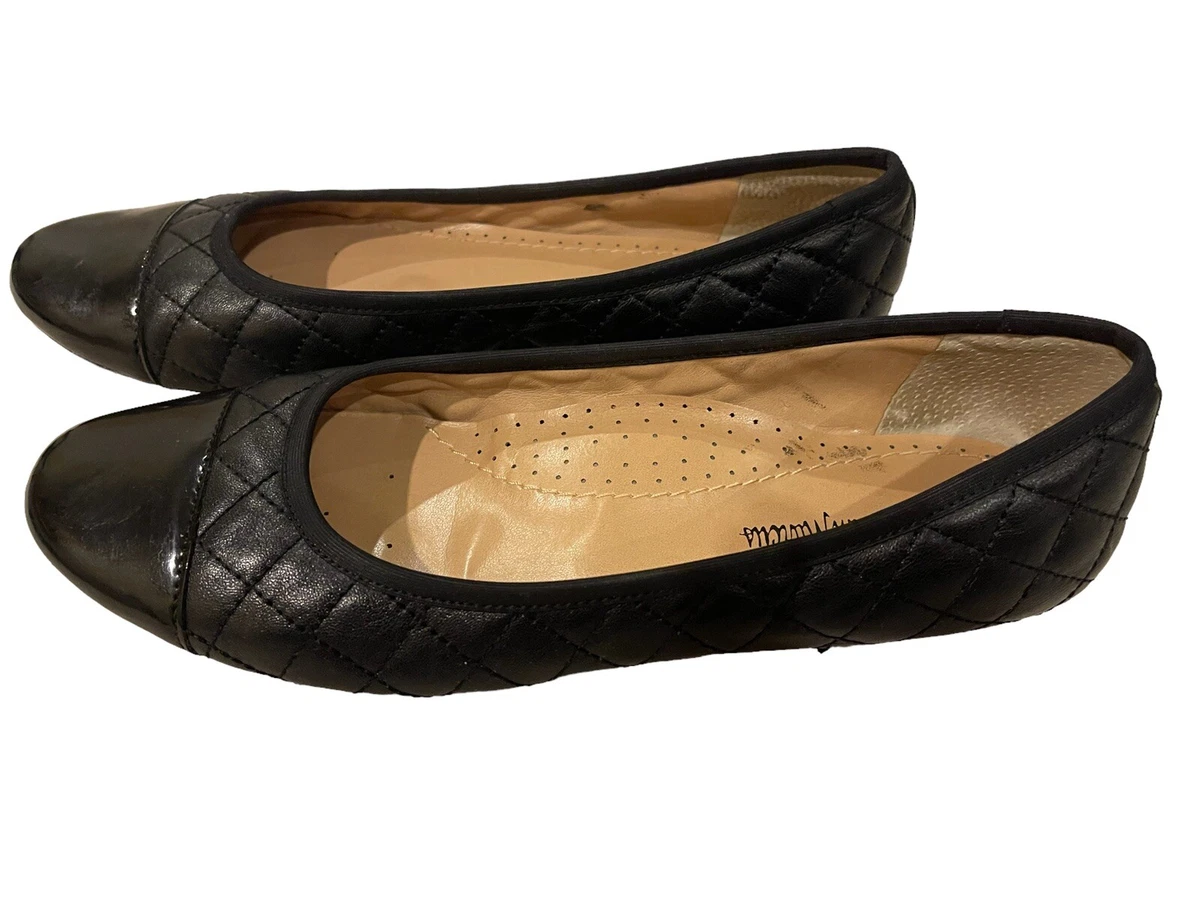 NEIMAN MARCUS SAUCES QUILTED LEATHER BALLET FLATS SIZE 9M eBay