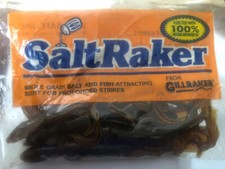 NOS SALTRAKER 6” Lizards Green Pumpkin Fishing Discontinued Zetabait Salt +Scent