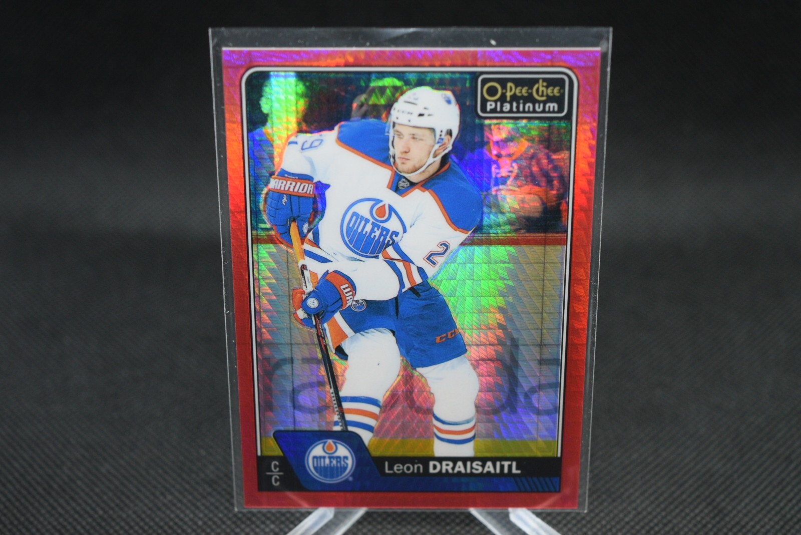 Leon Draisaitl #73 - 2016-17 O-Pee-Chee Red Prism - 25/199 - B